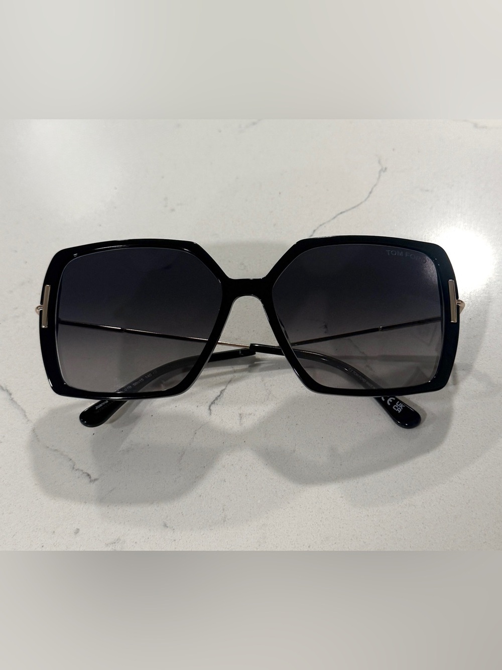 Tom Ford Joanna TF1039 01B Women’s Sunglasses 59mm Black Gold Gradient Italy